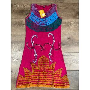 KPC Kanthra Embroidered Colorful Dress NWT XXL * runs small